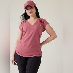 Athleta Pink Fitted Top